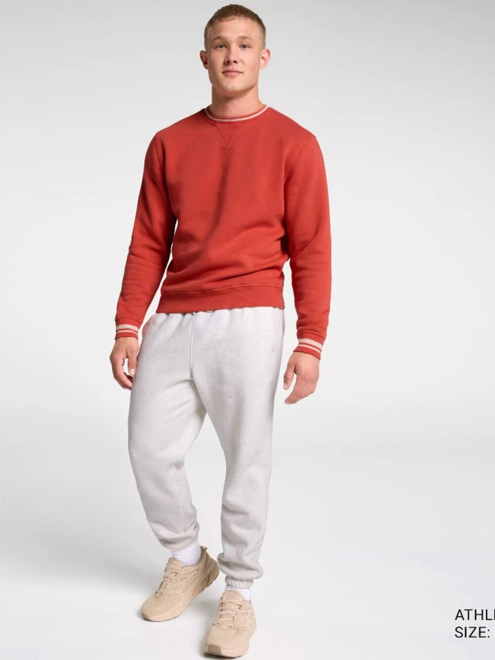 DSG Men's Classic Fleece Sweatshirt -  Color: Light Red - Picture 2 of 6